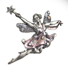 Load image into Gallery viewer, Silver Art Nouveau Fairy Brooch Pin P905