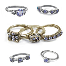 Load image into Gallery viewer, Stackable June Birthstone Ring - Alexandrite Lavender
