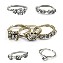Load image into Gallery viewer, Stackable April Birthstone Rings - Diamond