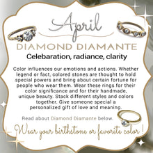 Load image into Gallery viewer, Stackable April Birthstone Rings - Diamond