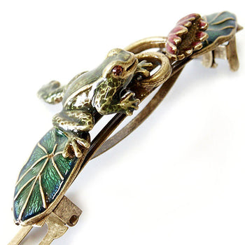 Enamel Frog Barrette B522