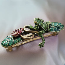 Load image into Gallery viewer, Enamel Frog Barrette