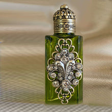 Load image into Gallery viewer, Cloisonne Enamel Rose Vintage Mini Perfume Bottle