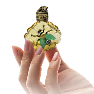 Vintage Mini Perfume Bottle Bee & Ladybug
