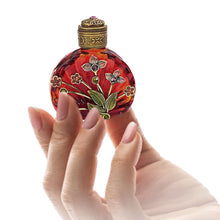 Load image into Gallery viewer, Amberina Floral Flame Vintage Mini Perfume Bottle