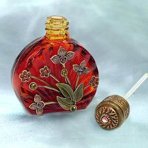 Amberina Floral Flame Vintage Mini Perfume Bottle