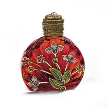 Load image into Gallery viewer, Amberina Floral Flame Vintage Mini Perfume Bottle
