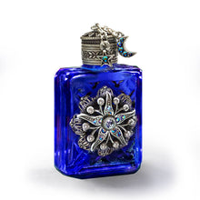 Load image into Gallery viewer, Cobalt Blue Celestial Vintage Mini Perfume Bottle