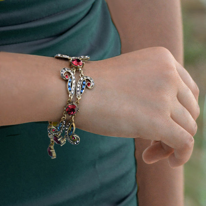 Red White & Blue Patriotic American Election Necklace, Bracelet and Earrings