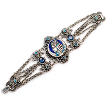 Load image into Gallery viewer, Art Deco Egyptian Goddess Vintage Silver Bracelet