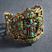 Load image into Gallery viewer, Mayan Cross Cuff Bracelet BR124