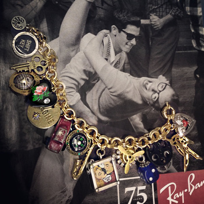 Retro Americana Junk for Joy Charm Bracelet BR145