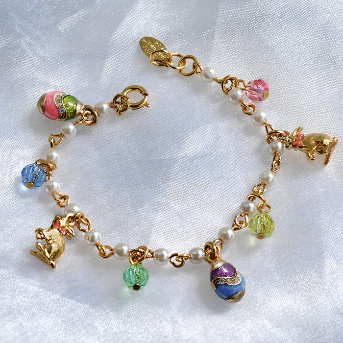 Easter Egg Charm Bracelet BR201 - sweetromanceonlinejewelry