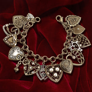 All My Love - Heart Charm & Locket Bracelet BR214