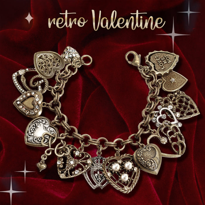 All My Love - Heart Charm & Locket Bracelet BR214