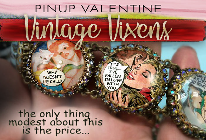 Retro Pulp Romance Comic Book Bracelet