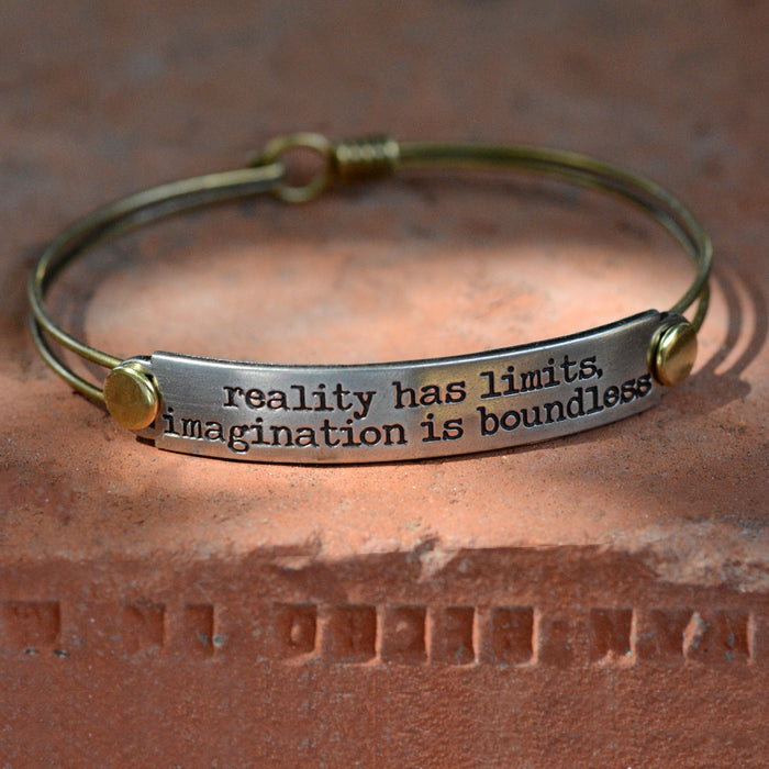 Reality has limits, imagination is boundless Inspirational Message Bracelet BR411