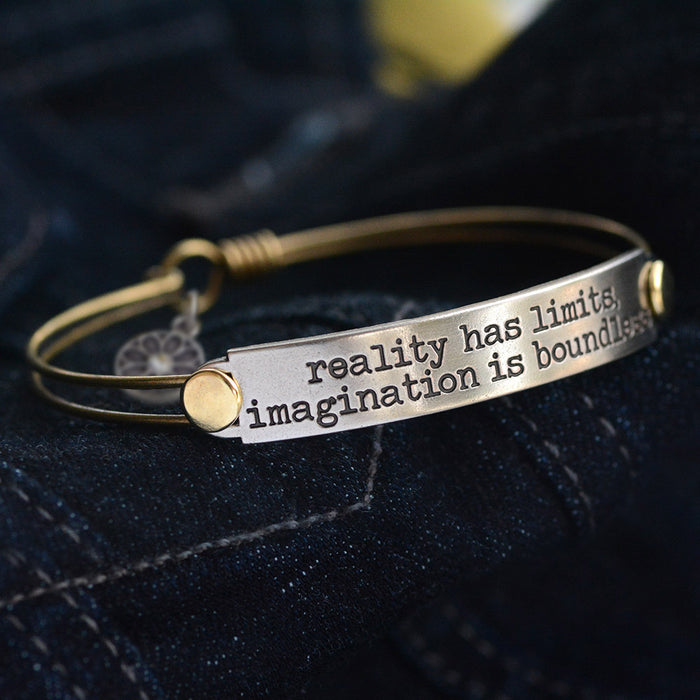 Reality has limits, imagination is boundless Inspirational Message Bracelet BR411