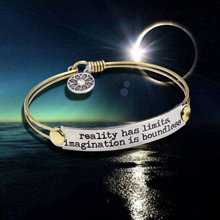 Reality has limits, imagination is boundless Inspirational Message Bracelet BR411