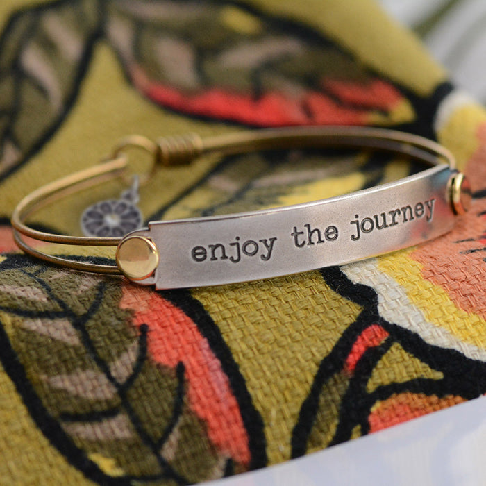 Enjoy the Journey Inspirational Message Bracelet BR414