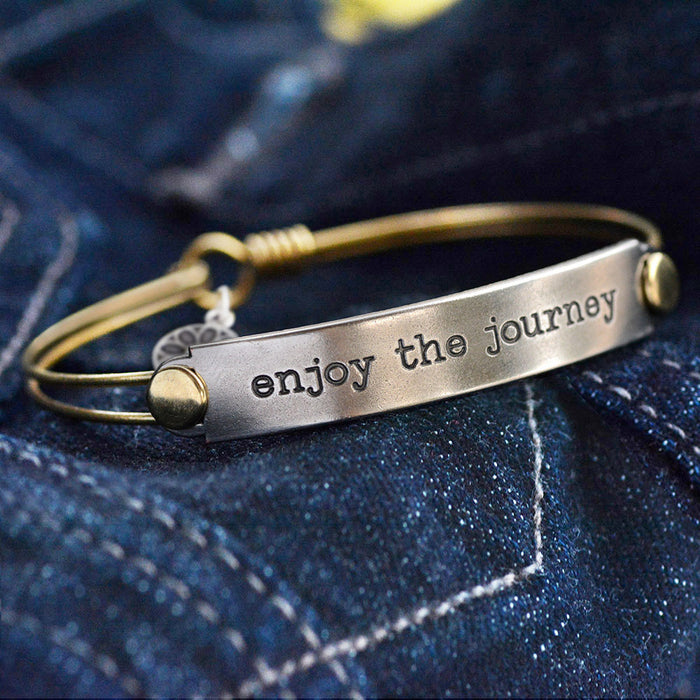 Enjoy the Journey Inspirational Message Bracelet BR414