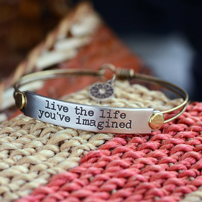 Live the life you've imagined Inspirational Message Bracelet BR417