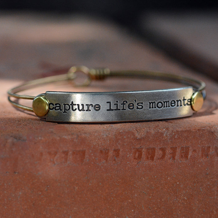 Capture life's moments Inspirational Message Bracelet BR418