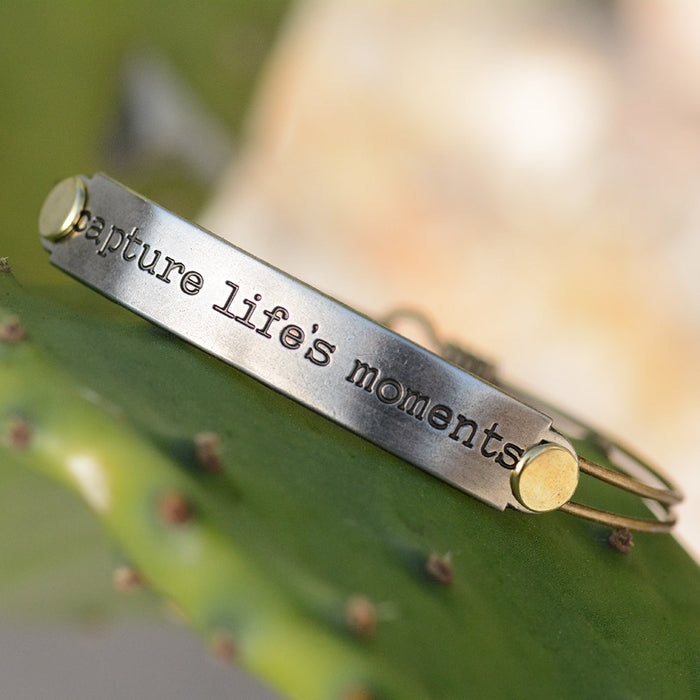 Capture life's moments Inspirational Message Bracelet BR418