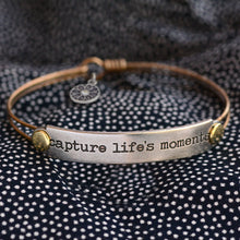 Load image into Gallery viewer, Capture life&#39;s moments Inspirational Message Bracelet BR418