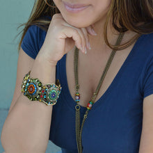 Load image into Gallery viewer, Millefiori Glass Moorish Statement Bracelet BR476