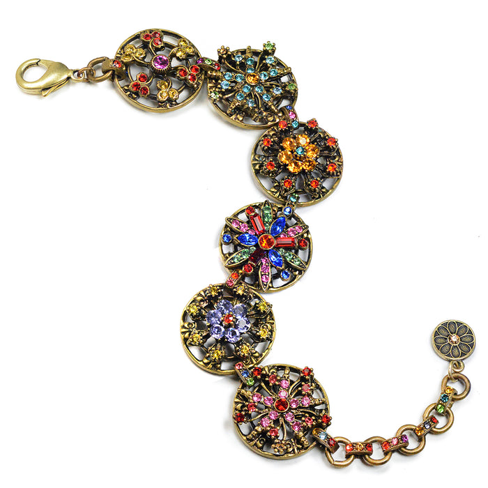 Rainbow Crystal Calypso Statement Bracelet