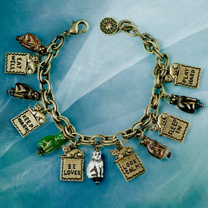 Good Life Cat Charm Bracelet & Earring Set - sweetromanceonlinejewelry