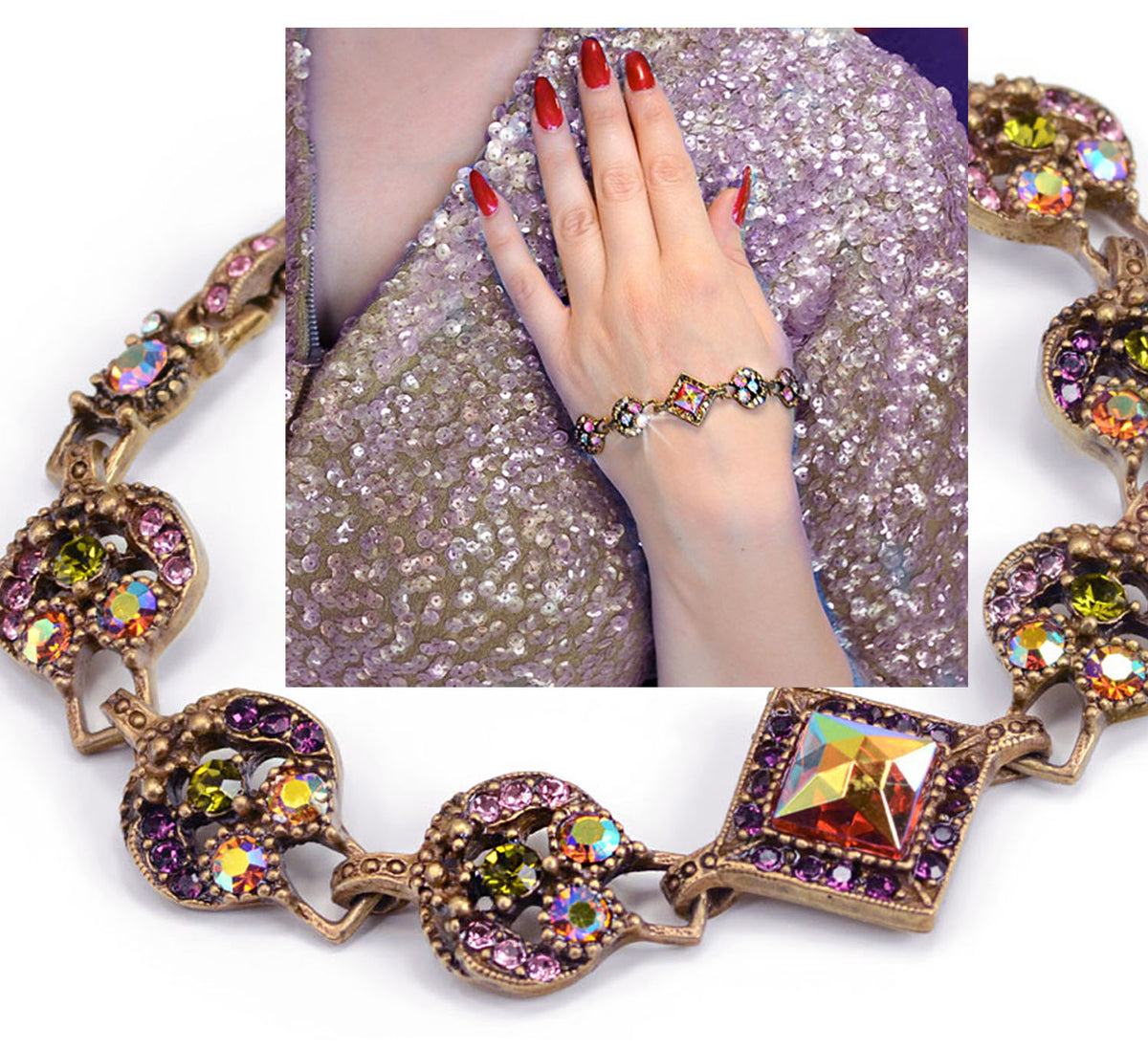Vintage Midcentury Aurora Glamour Bracelet   BR555