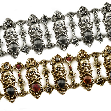 Skull and Crossbones Gothic Bracelet
