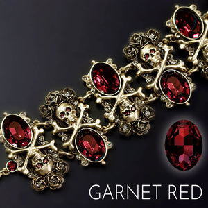 Elvira's Skulls and Roses Gothic Bracelet