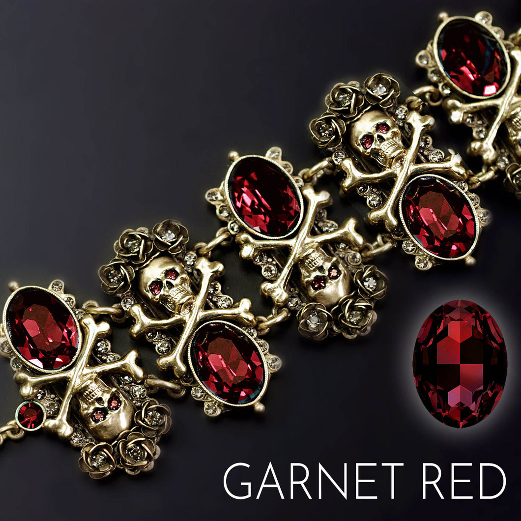 Elvira's Skulls and Roses Gothic Bracelet