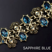 Load image into Gallery viewer, Elvira&#39;s Skulls and Roses Gothic Bracelet