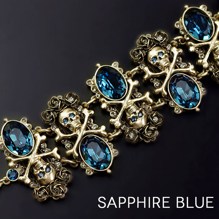 Royal Gothic Skulls and Roses Gothic Bracelet