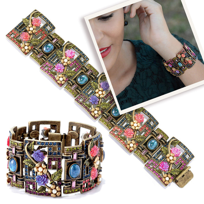 Art Deco Chinese Rose Screen Vintage Bracelet BR999