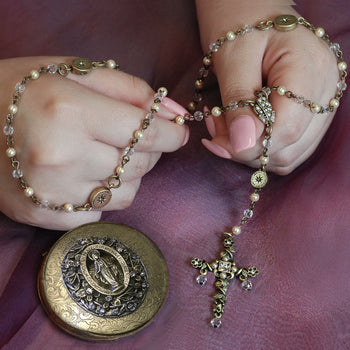 Our Lady of Miracle Vintage Rosary and Box Set
