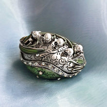 Load image into Gallery viewer, Lily of the Valley Enamel Egg Box BX45
