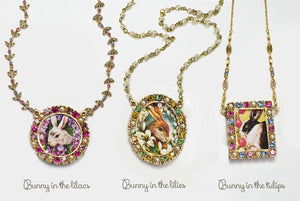 Garden of Bunnies Necklace N1644 - sweetromanceonlinejewelry