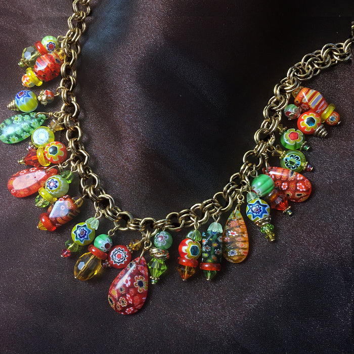 Millefiori Citrus Bead Necklace