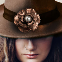 Load image into Gallery viewer, Copper Rose Brooch Pin