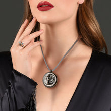 Load image into Gallery viewer, Crescent Silver Moon Necklace by Sweet Romance   N1282