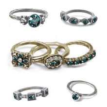 Load image into Gallery viewer, Stackable December Birthstone Ring - Indicolite Turquoise