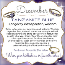 Load image into Gallery viewer, Stackable December Birthstone Ring - Tanzanite Blue