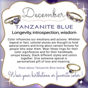 Stackable December Birthstone Ring - Tanzanite Blue
