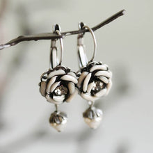Load image into Gallery viewer, Ivory Tea Rose Earrings