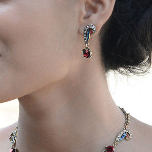 Red White & Blue Crystal Earrings